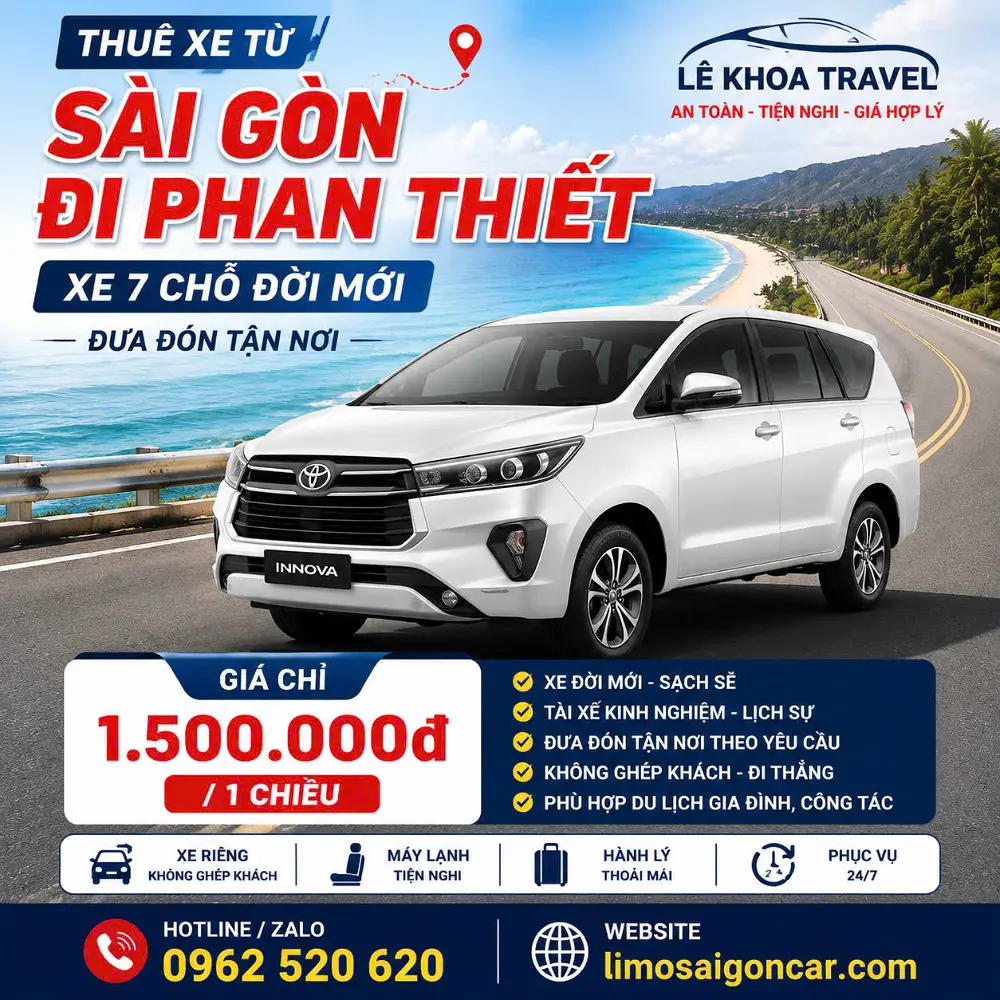 Thuê Xe 7 Chỗ Từ Sài Gòn Đi Phan Thiết