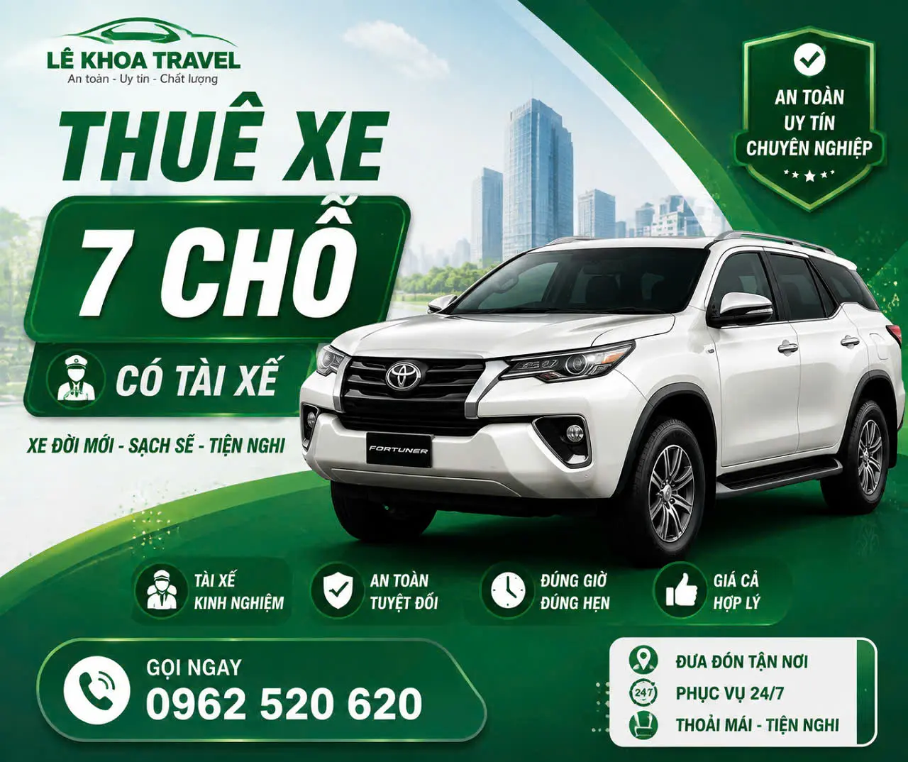 Thuê Xe 4 Chỗ Có Tài Xế