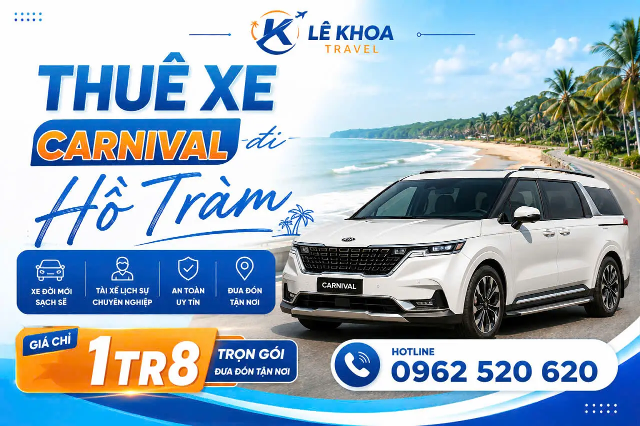 Thuê Xe Kia Carnival Đi Hồ Tràm