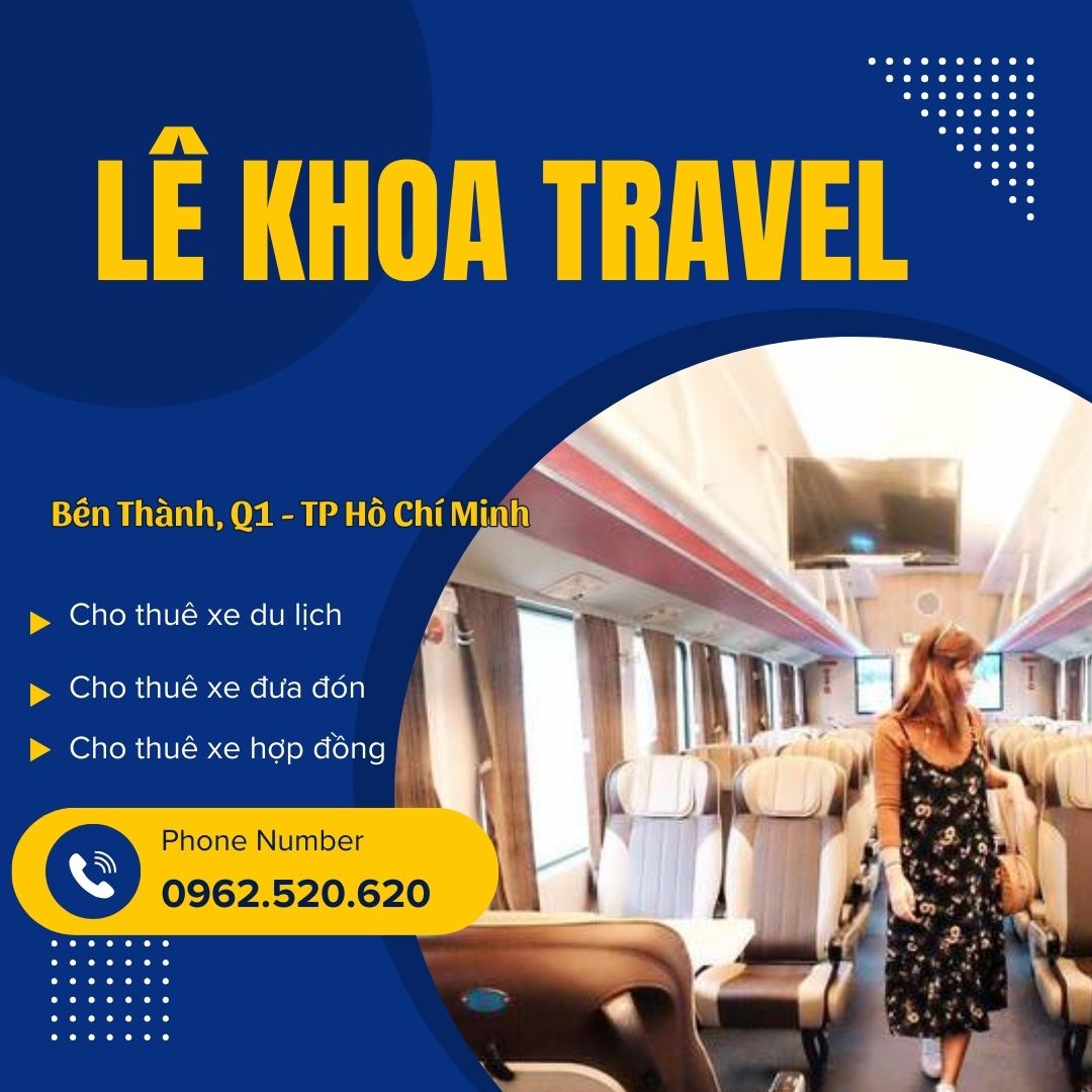 Lê Khoa Travel cam kết mang đến chất lượng dịch vụ hoàn hảo với đội xe hiện đại, ghế bóc da cao cấp và tiên nghi vượt trội.
