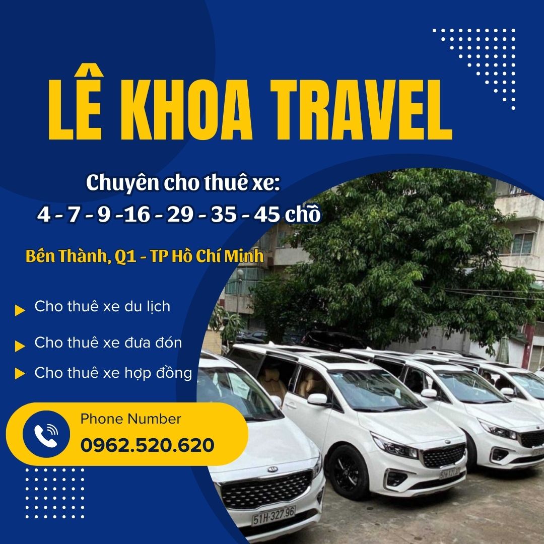 Lê Khoa Travel cung cấp dịch vụ xe đưa đón cao cấp, giúp hành trình của bạn trở nên thoải mái và dễ dàng hơn.