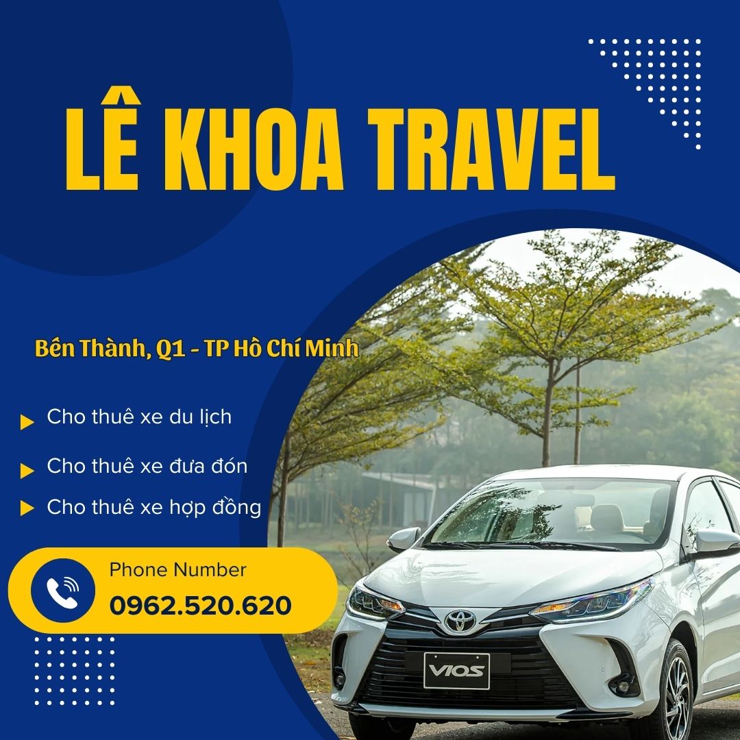 Dịch vụ thuê xe 4 chỗ Sài Gòn của Lê Khoa Travel mang đến sự linh hoạt và tiện lợi tối đa cho khách hàng.