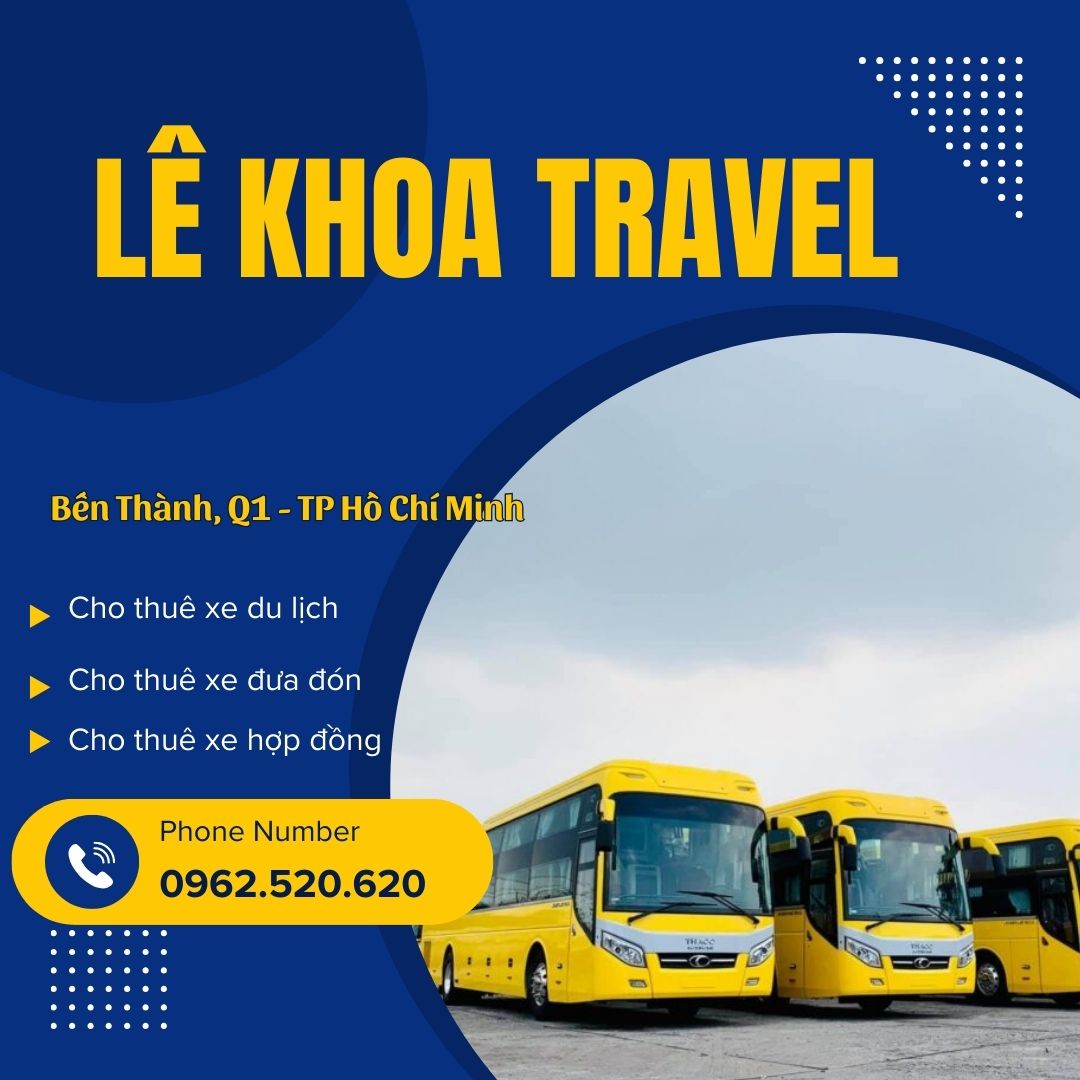 Lê Khoa Travel còn cung cấp các gói dịch vụ thuê xe theo nhóm, gia đình hoặc công ty với mức giá ưu đãi.