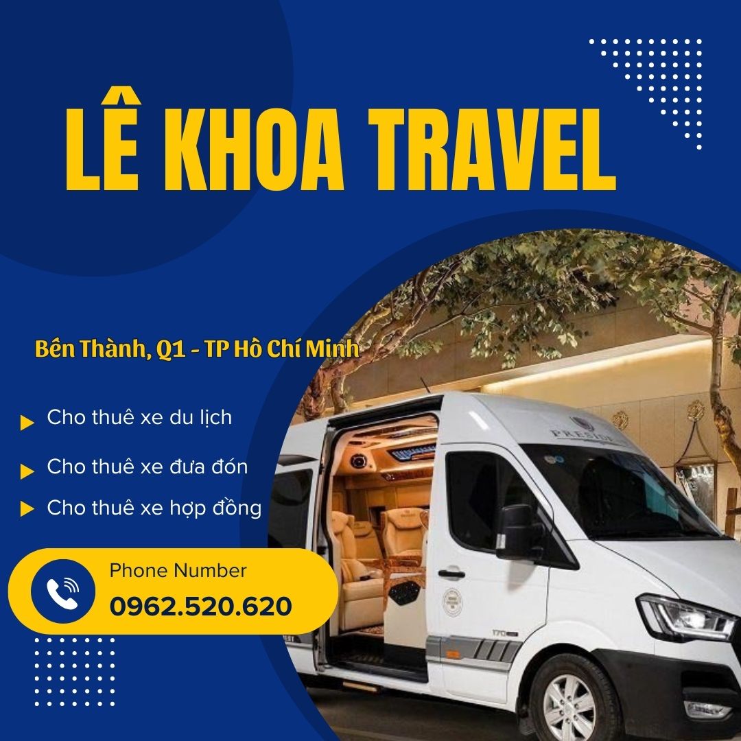 Lê Khoa Travel còn cung cấp các gói dịch vụ thuê xe theo nhóm, gia đình hoặc công ty với mức giá ưu đãi.
